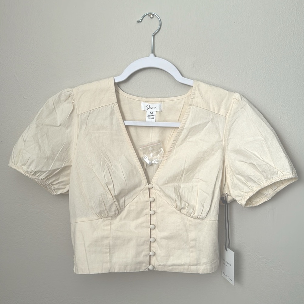 Scrunch Back Crop Top Blouse